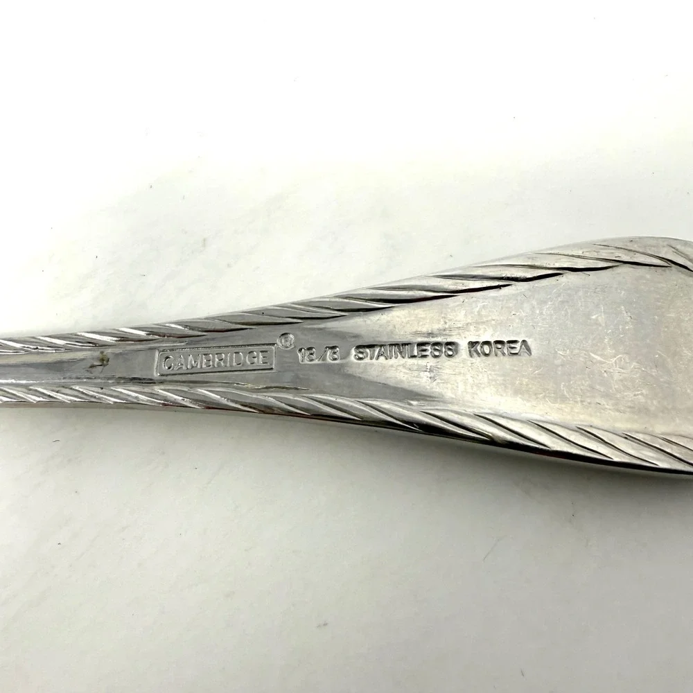 Cambridge Carlyle Flatware Stainless Steel Silverware Twisted Rope Edge Set‎ 9